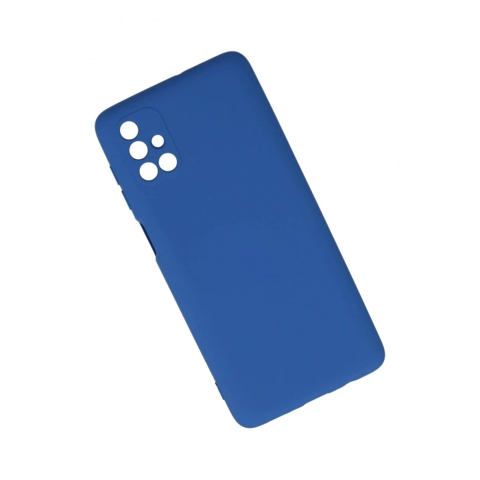 Samsung Galaxy M51 Kılıf Nano içi Kadife Silikon - Mavi