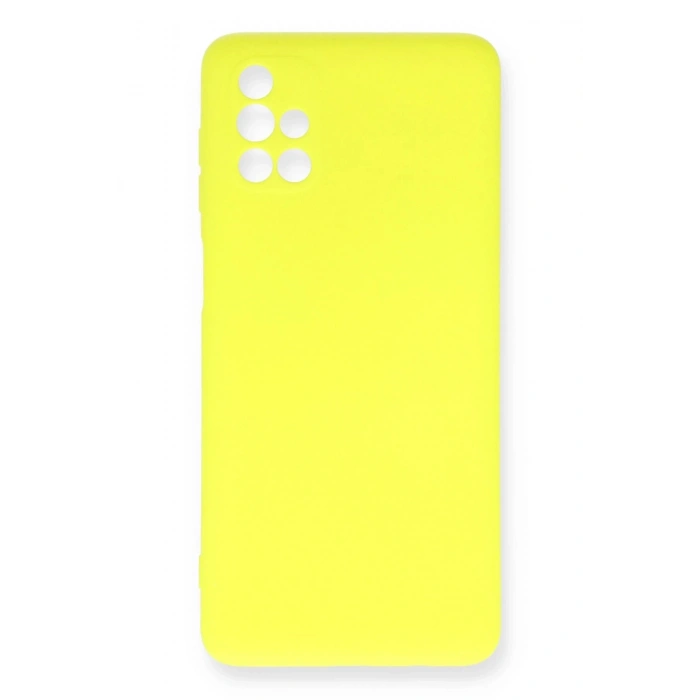 Samsung Galaxy M51 Kılıf Nano içi Kadife Silikon - Sarı