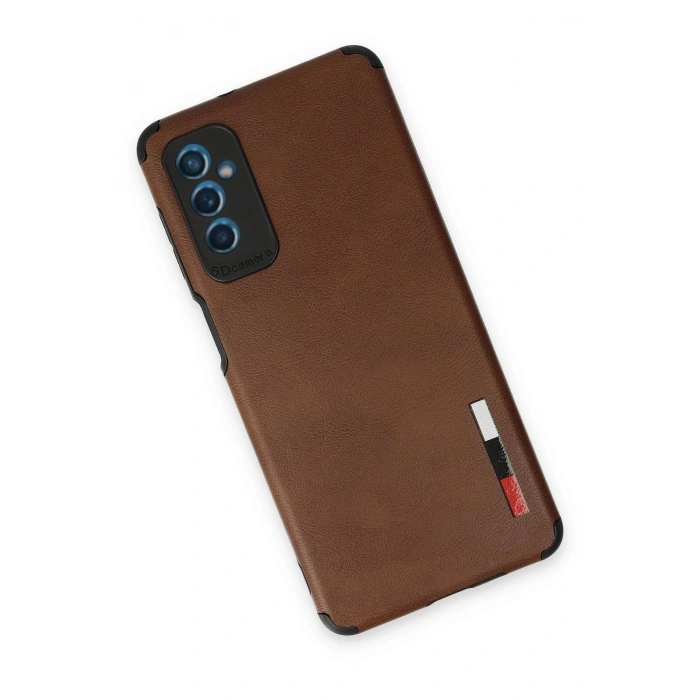 Samsung Galaxy M52 5G Kılıf Loop Deri Silikon - Kahverengi