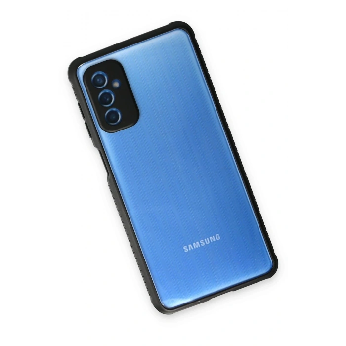 Samsung Galaxy M52 5G Kılıf Miami Şeffaf Silikon - Siyah