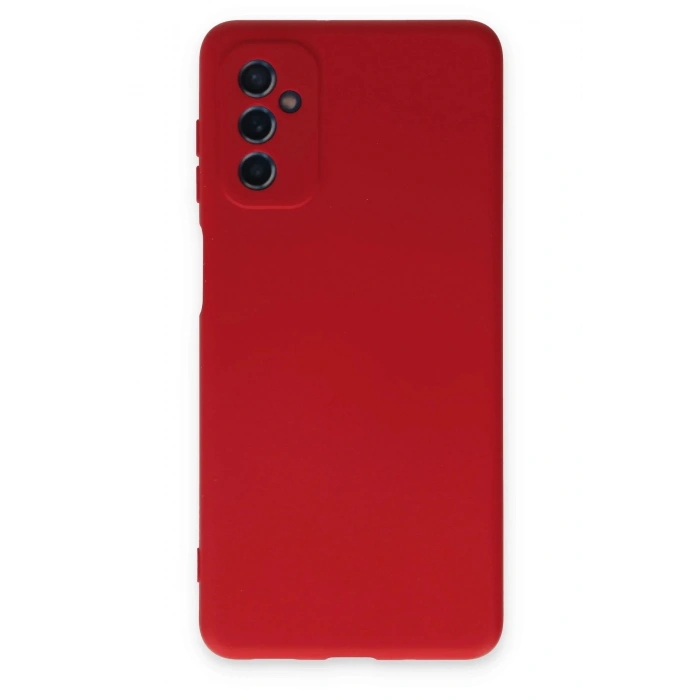Samsung Galaxy M52 5G Kılıf Nano içi Kadife Silikon - Kırmızı