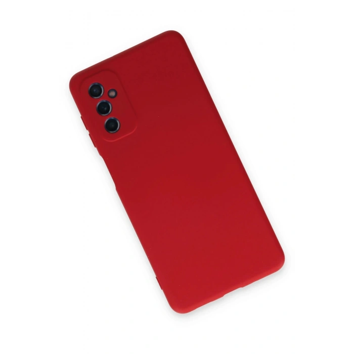 Samsung Galaxy M52 5G Kılıf Nano içi Kadife Silikon - Kırmızı