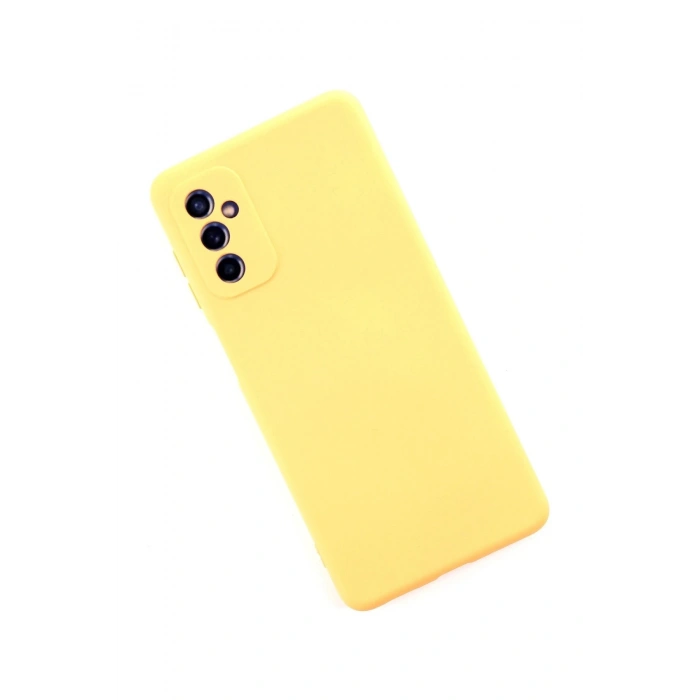 Samsung Galaxy M52 5G Kılıf Nano içi Kadife Silikon - Sarı