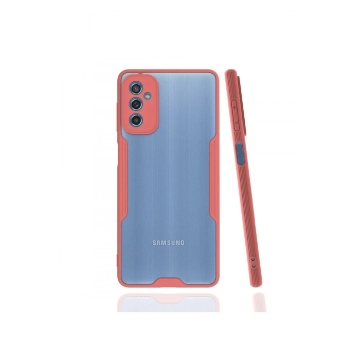 Samsung Galaxy M52 5G Kılıf Platin Silikon - Pembe