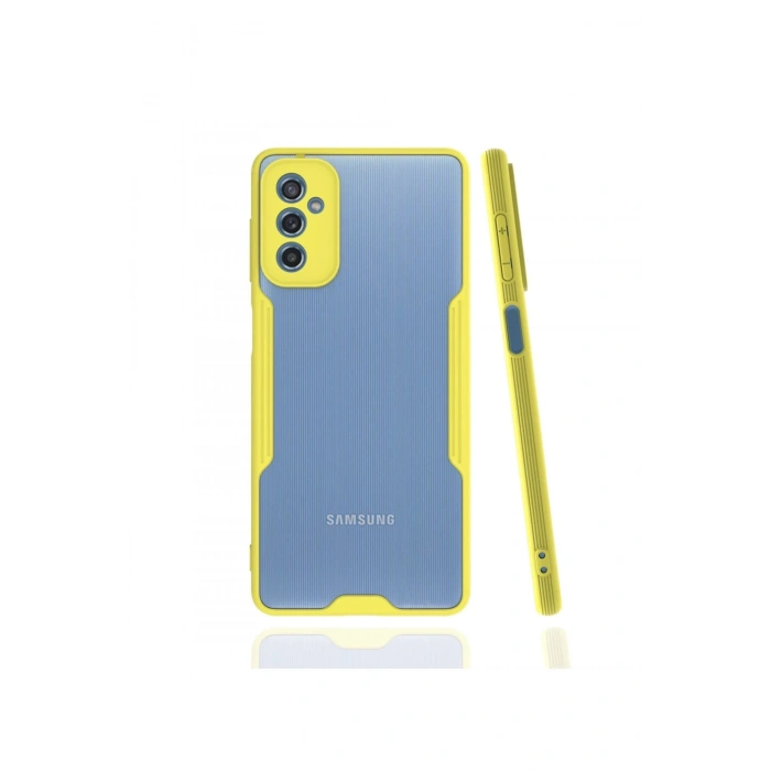 Samsung Galaxy M52 5G Kılıf Platin Silikon - Sarı