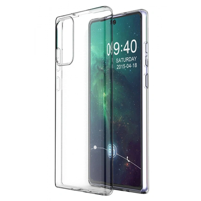 Samsung Galaxy Note 20 Kılıf Lüx Şeffaf Silikon