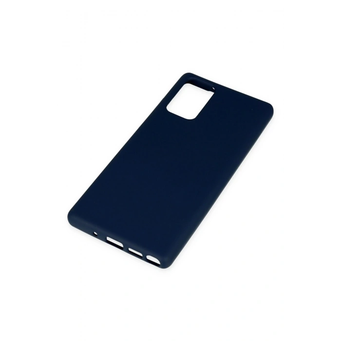 Samsung Galaxy Note 20 Kılıf Nano içi Kadife Silikon - Lacivert