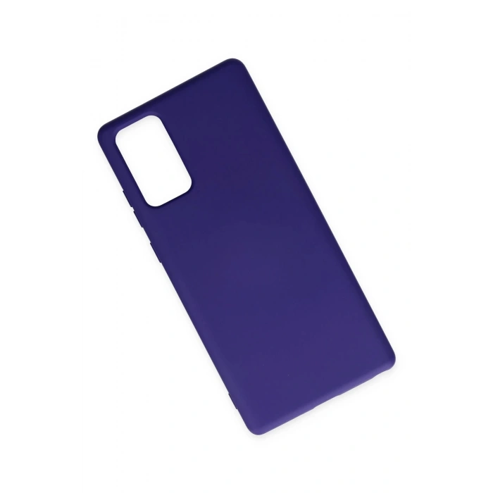 Samsung Galaxy Note 20 Kılıf Nano içi Kadife Silikon - Mor