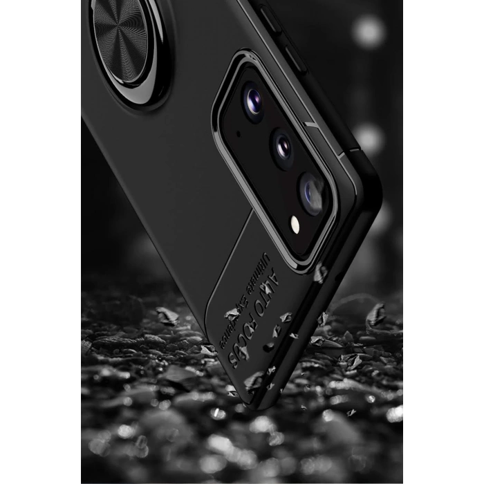 Samsung Galaxy Note 20 Kılıf Range Yüzüklü Silikon - Kırmızı