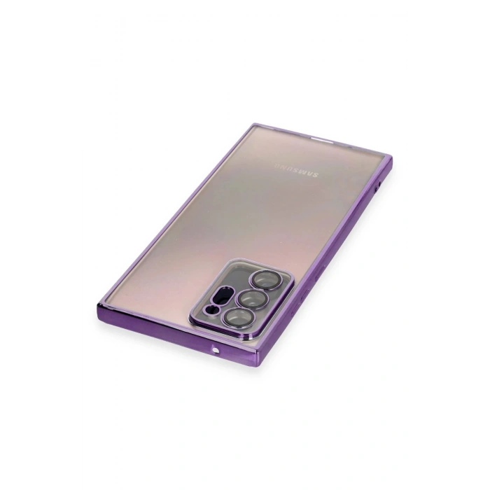 Samsung Galaxy Note 20 Ultra Kılıf Lensli Silikon - Mor