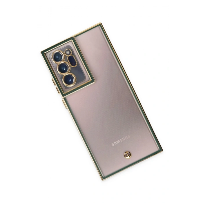 Samsung Galaxy Note 20 Ultra Kılıf Liva Lens Silikon - Yeşil