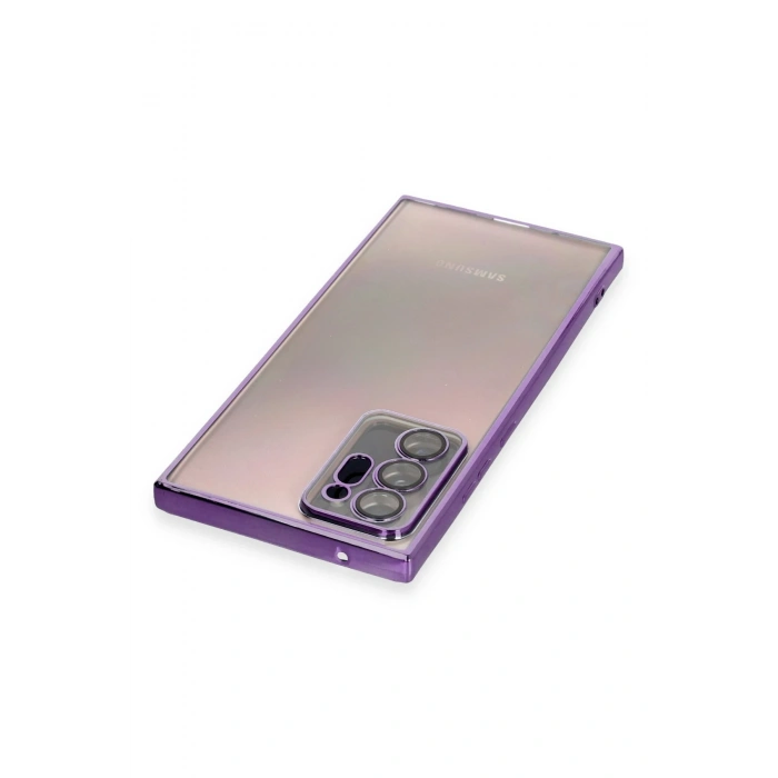 Samsung Galaxy Note 20 Ultra Kılıf Razer Lensli Silikon - Mor