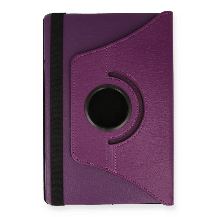 Samsung Galaxy P610 Tab S6 Lite 10.4 Kılıf 360 Tablet Deri Kılıf - Mürdüm