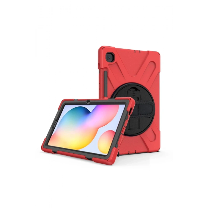 Samsung Galaxy P610 Tab S6 Lite 10.4 Kılıf Amazing Tablet Kapak - Kırmızı