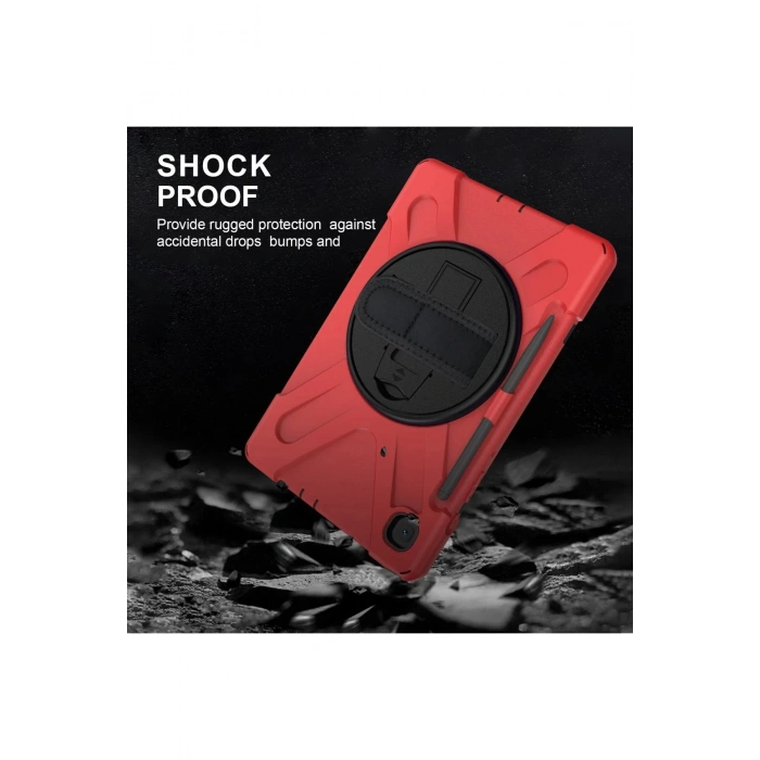 Samsung Galaxy P610 Tab S6 Lite 10.4 Kılıf Amazing Tablet Kapak - Kırmızı