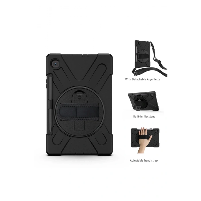 Samsung Galaxy P610 Tab S6 Lite 10.4 Kılıf Amazing Tablet Kapak - Siyah