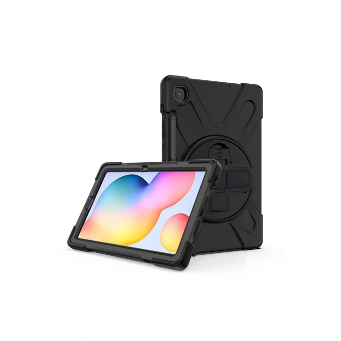 Samsung Galaxy P610 Tab S6 Lite 10.4 Kılıf Amazing Tablet Kapak - Siyah