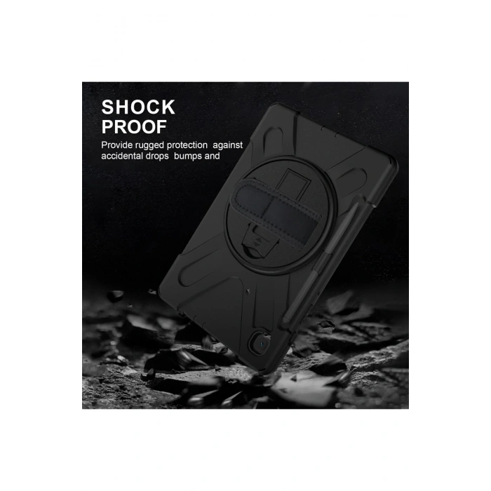 Samsung Galaxy P610 Tab S6 Lite 10.4 Kılıf Amazing Tablet Kapak - Siyah