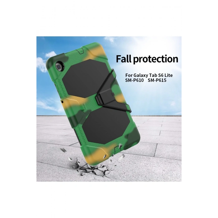 Samsung Galaxy P610 Tab S6 Lite 10.4 Kılıf Griffin Tablet Kapak - Kamuflaj