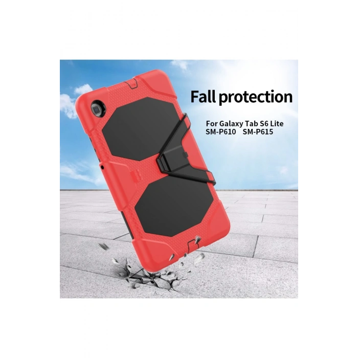 Samsung Galaxy P610 Tab S6 Lite 10.4 Kılıf Griffin Tablet Kapak - Kırmızı