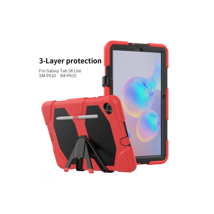 Samsung Galaxy P610 Tab S6 Lite 10.4 Kılıf Griffin Tablet Kapak - Kırmızı
