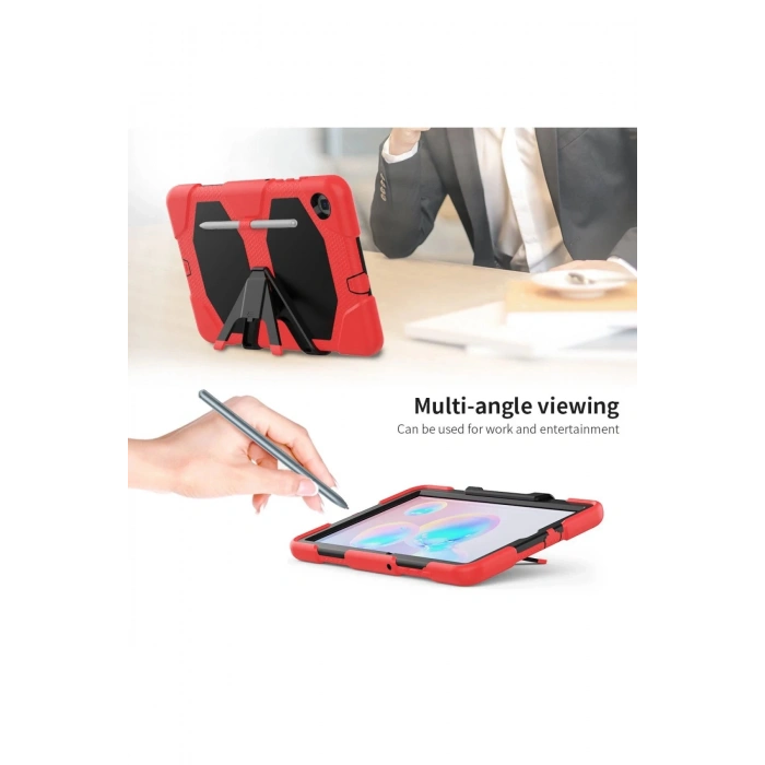 Samsung Galaxy P610 Tab S6 Lite 10.4 Kılıf Griffin Tablet Kapak - Kırmızı