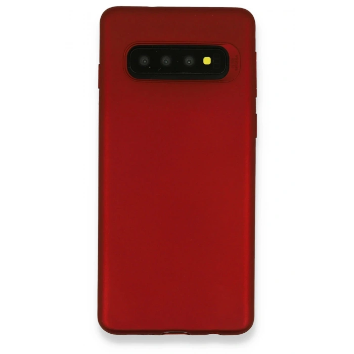 Samsung Galaxy S10 Plus Kılıf First Silikon - Bordo
