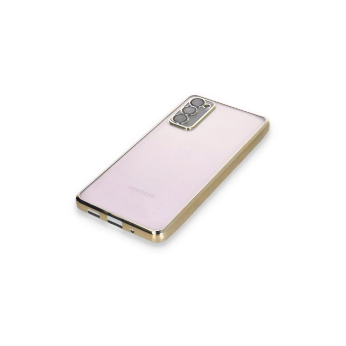 Samsung Galaxy S20 FE Kılıf Lensli Silikon - Gold