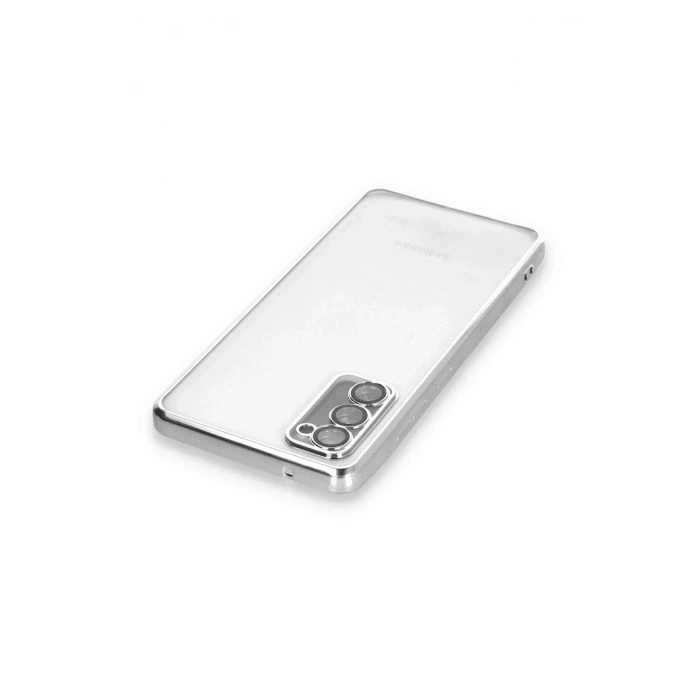 Samsung Galaxy S20 FE Kılıf Lensli Silikon - Gümüş