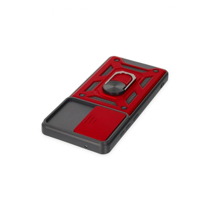 Samsung Galaxy S20 FE Kılıf Pars Lens Yüzüklü Silikon - Kırmızı