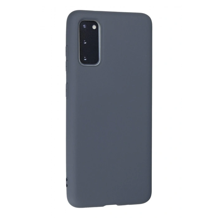 Samsung Galaxy S20 Kılıf Nano içi Kadife Silikon - Gri