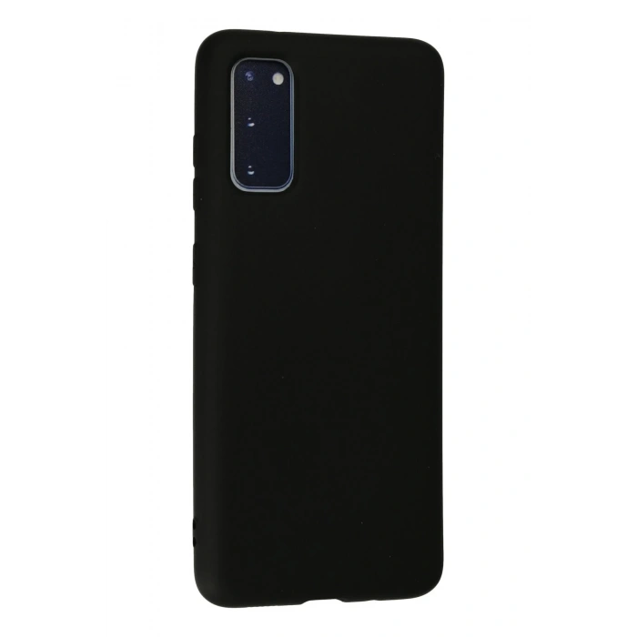 Samsung Galaxy S20 Kılıf Nano içi Kadife Silikon - Siyah