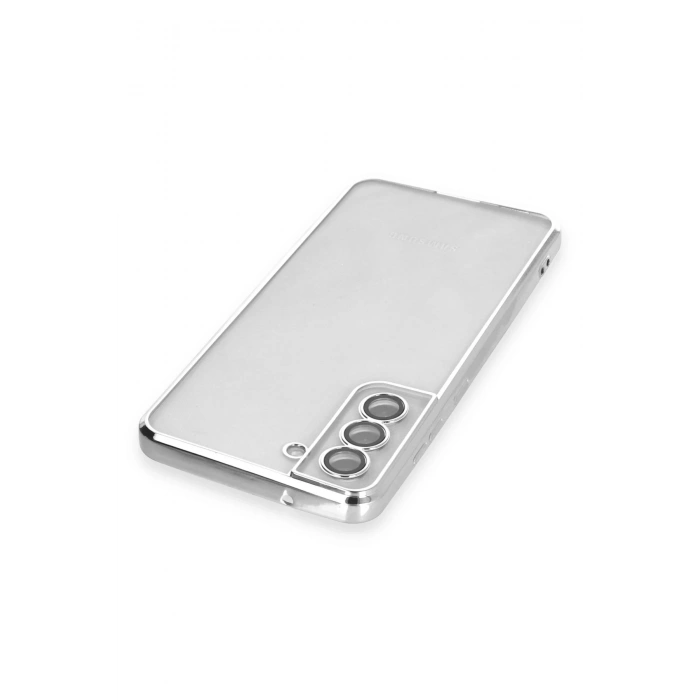 Samsung Galaxy S21 FE Kılıf Razer Lensli Silikon - Gümüş