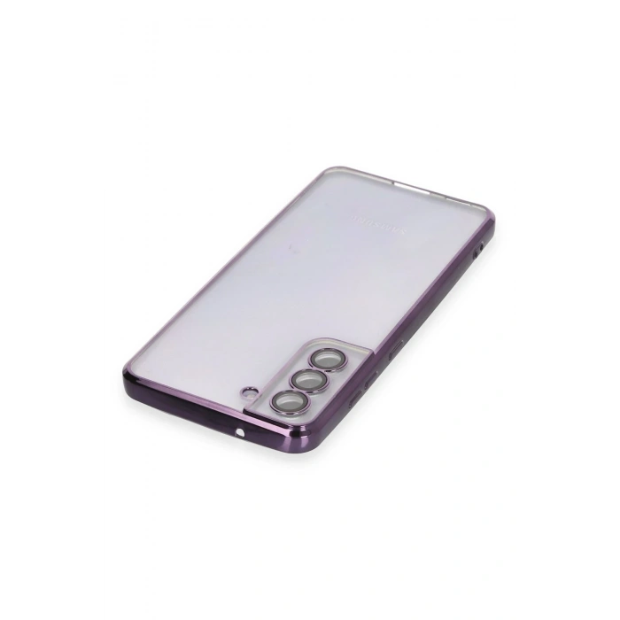 Samsung Galaxy S21 FE Kılıf Razer Lensli Silikon - Mor