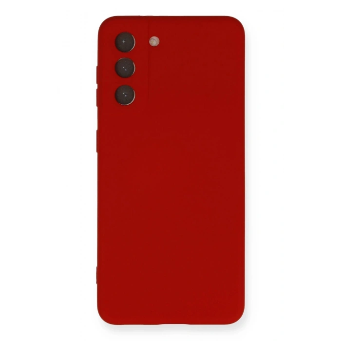 Samsung Galaxy S21 Kılıf Nano içi Kadife Silikon - Kırmızı