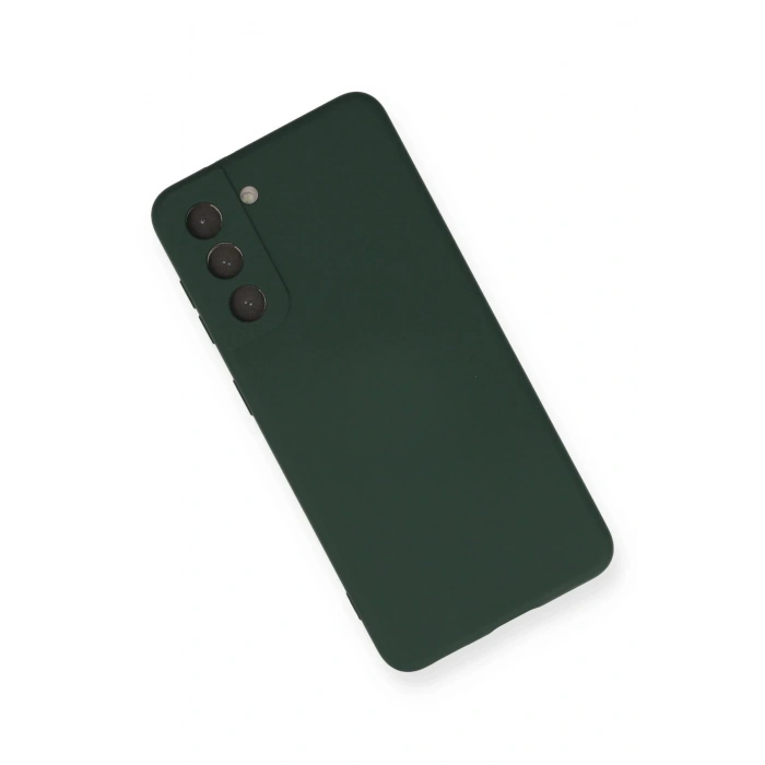 Samsung Galaxy S21 Kılıf Nano içi Kadife Silikon - Koyu Yeşil
