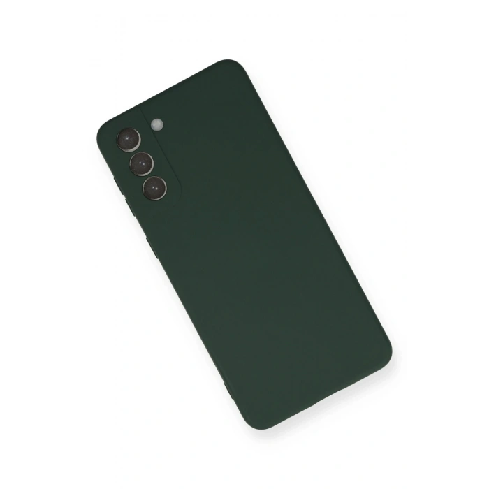 Samsung Galaxy S21 Plus Kılıf Nano içi Kadife Silikon - Koyu Yeşil