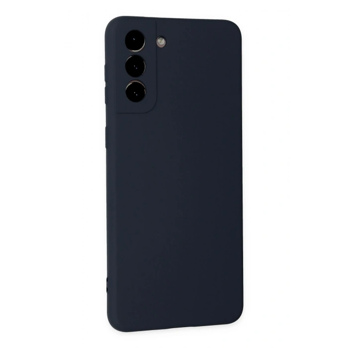 Samsung Galaxy S21 Plus Kılıf Nano içi Kadife Silikon - Lacivert