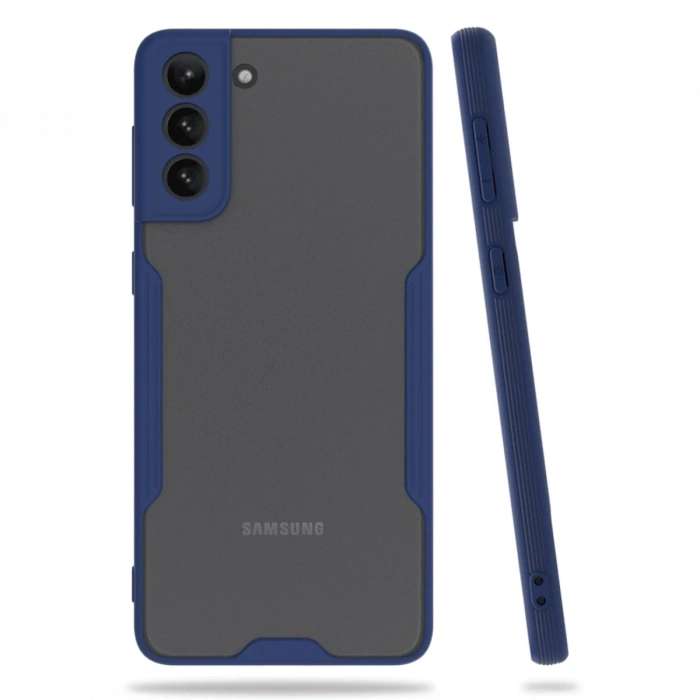 Samsung Galaxy S21 Plus Kılıf Platin Silikon - Lacivert