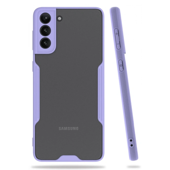 Samsung Galaxy S21 Plus Kılıf Platin Silikon - Lila