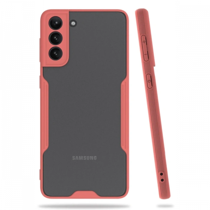 Samsung Galaxy S21 Plus Kılıf Platin Silikon - Pembe