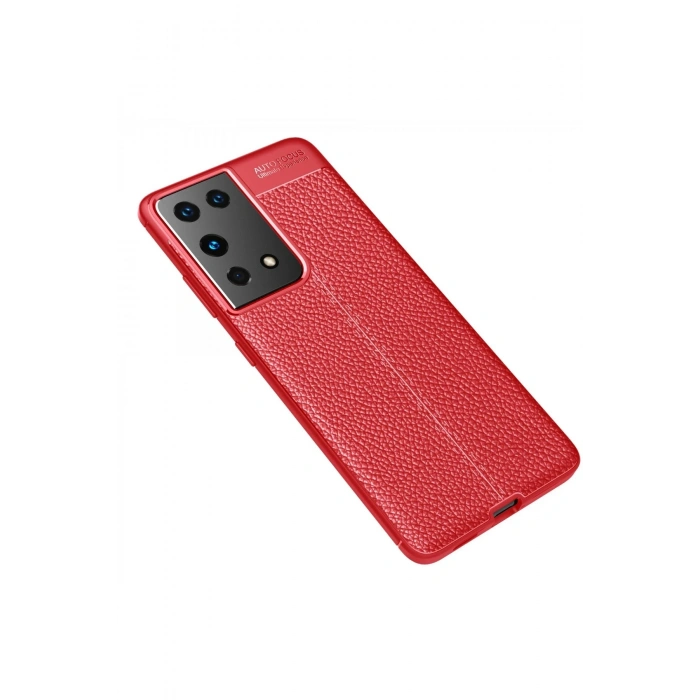 Samsung Galaxy S21 Ultra Kılıf Auto Focus Kapak - Kırmızı