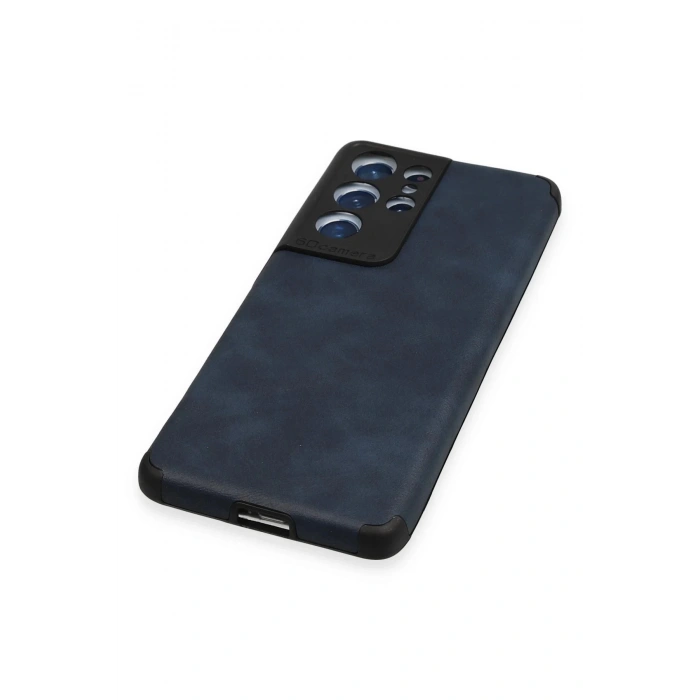 Samsung Galaxy S21 Ultra Kılıf Loop Deri Silikon - Lacivert