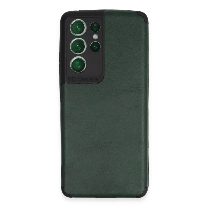 Samsung Galaxy S21 Ultra Kılıf Loop Deri Silikon - Yeşil