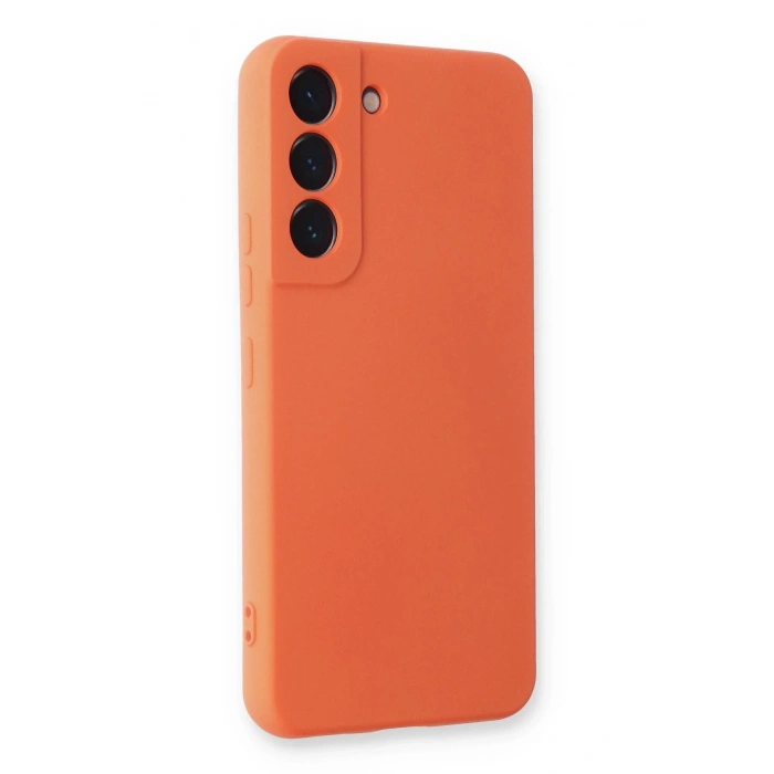 Samsung Galaxy S22 Plus Kılıf Nano içi Kadife Silikon - Turuncu