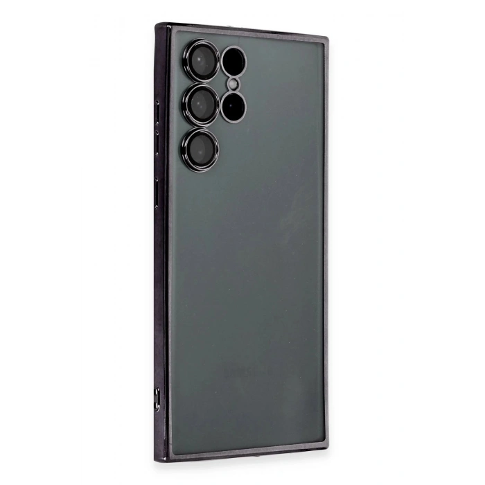 Samsung Galaxy S22 Ultra Kılıf Lensli Silikon - Siyah
