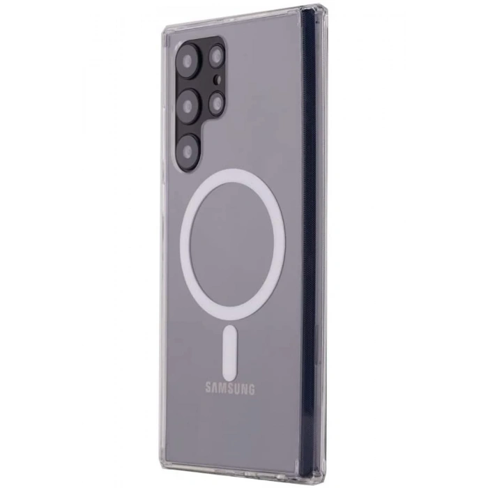 Samsung Galaxy S22 Ultra Kılıf Magneticsafe Şeffaf Silikon - Şeffaf