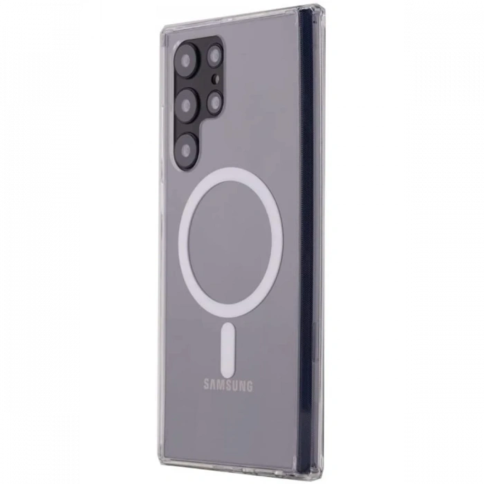 Samsung Galaxy S22 Ultra Kılıf Magneticsafe Şeffaf Silikon - Şeffaf