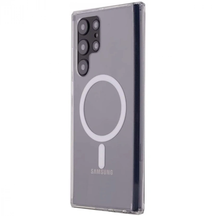 Samsung Galaxy S22 Ultra Kılıf Magneticsafe Şeffaf Silikon - Şeffaf