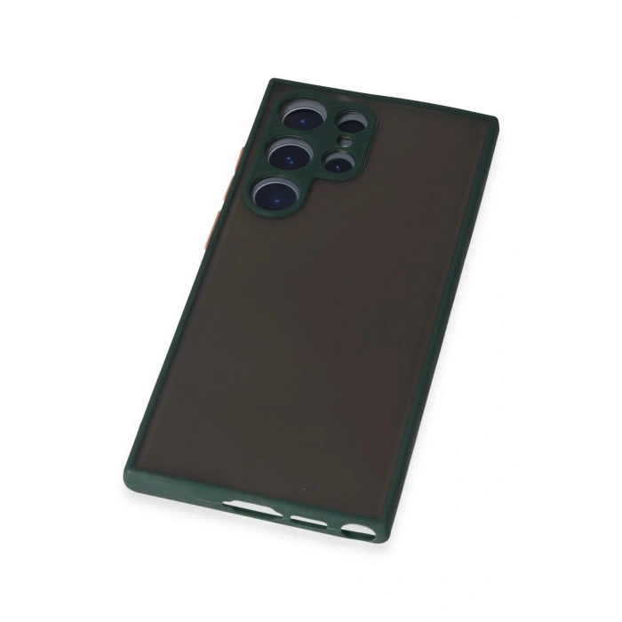 Samsung Galaxy S22 Ultra Kılıf Montreal Silikon Kapak - Yeşil